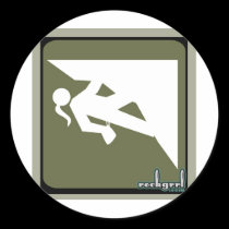Climbing Girl Icon stickers