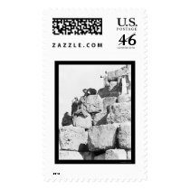 Climbing the Great Pyramid in Egypt 1870 postage