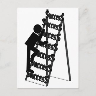 Climbing the Ladder of Success postcard