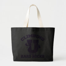 CLIMBING U SCHOOL OF HARD ROCKS CANVAS BAG