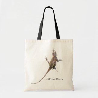 Clinging Eastern Fence Lizard Canvas Bags