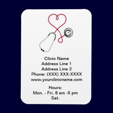 Clinic Promotional Magnet/Verticle (Heart Dr.) magnets