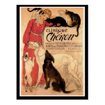 Clínica Chéron - postal del vintage de Steinlen
