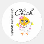 Clinical Nurse Specialist Chick v2 Stickers