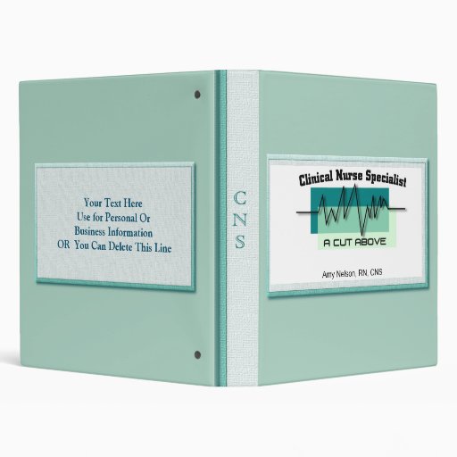 Clinical Nurse Specialist Customized Nursing Binder Zazzle