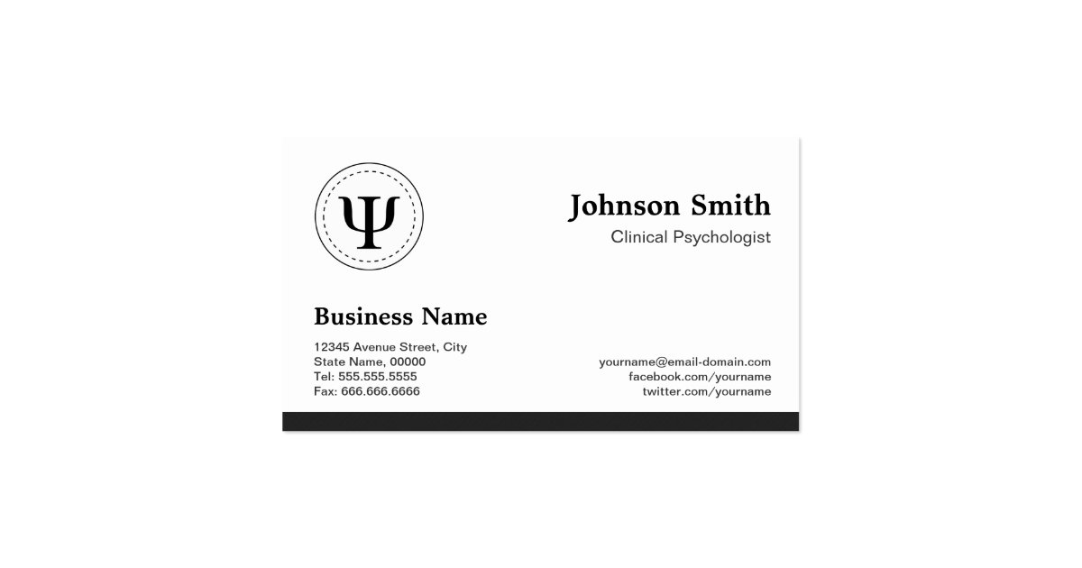 Clinical Psychologist Psychology Appointment Business Card Zazzle