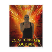 CLINT CRISHER UNDER THE DISCO BALL TOUR 2009 postcards by clintcrisher CLINT CRISHER UNDER THE DISCO BALL TOUR 2009 postcards