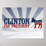 CLINTON 2016 DEMOCRAT BUMPER -.png Print
