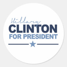 CLINTON 2016 SIGNERICA -.png Round Stickers