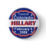 Clinton CO Caucus Button