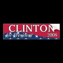 Clinton Curved bumper stickers