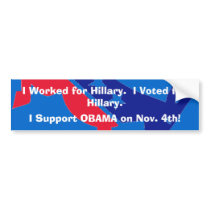 Clinton democrats for Obama Bumper Stickers