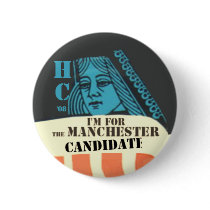 CLINTON Manchester NH Button