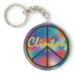 Clinton PEACE SIGN Keychain