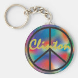 Clinton PEACE SIGN Keychain