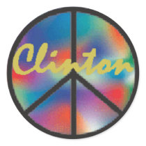 Clinton PEACE Sticker by samappleby Clinton PEACE Sticker