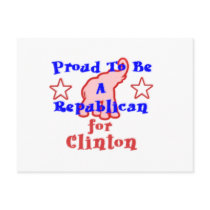 Clinton REPUBLICAN Postcard