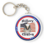 Clinton US Flag Eagle Keychain