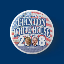 Clinton White House Button  buttons