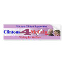 Clintons4McCain Bumper Sticker bumper stickers by Cristiadkins Clintons4McCain Bumper Sticker bumper stickers