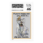 Clip Your Hounds Afghan Custom Postage Stamps