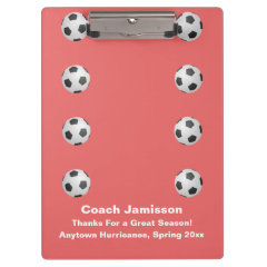 Clipboard, Coral, Soccer Coach