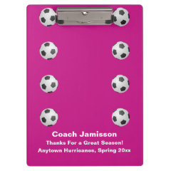 Clipboard, Hot Pink, Soccer Coach