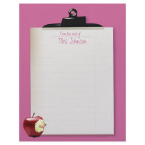 Clipboard letterhead for teachers