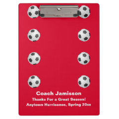 Clipboard, Red, Soccer Coach