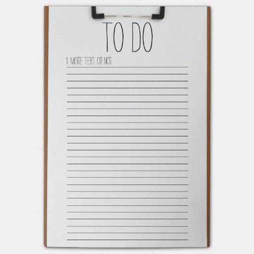 Clipboard with Lined Paper Postit® Note Zazzle