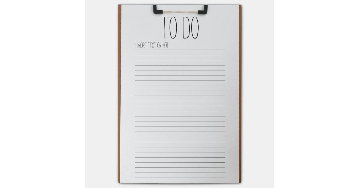 Clipboard with Lined Paper Postit® Note Zazzle