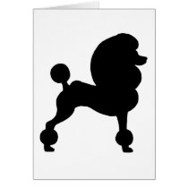 Clipped Standard Poodle Greeting Card