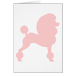 Clipped Standard Poodle (in light pink) cards