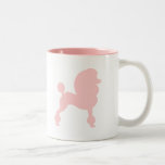 Clipped Standard Poodle (in light pink) Coffee Mug