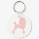 Clipped Standard Poodle (in light pink) keychains by dogsandhorses Clipped Standard Poodle (in light pink) keychains