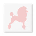 Clipped Standard Poodle (in light pink) magnets by dogsandhorses Clipped Standard Poodle (in light pink) magnets