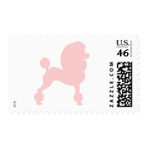 Clipped Standard Poodle (in light pink) postage by dogsandhorses Clipped Standard Poodle (in light pink) postage