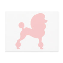 Clipped Standard Poodle (in light pink) postcards by dogsandhorses Clipped Standard Poodle (in light pink) postcards