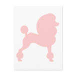 Clipped Standard Poodle (in light pink) Post Card