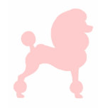 Clipped Standard Poodle (in light pink) t-shirts