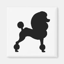 Clipped Standard Poodle Refrigerator Magnet