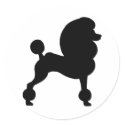 Clipped Standard Poodle stickers by dogsandhorses Clipped Standard Poodle stickers