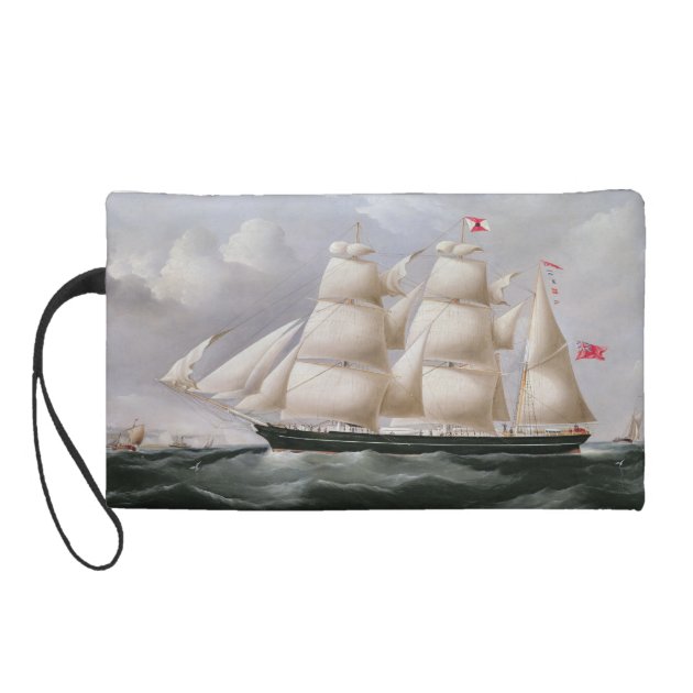 Clipper Barque 'Procymatia' off Dover (oil on canv Wristlet Purses-1