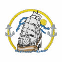 Clipper Ship Logo embroidered shirts by ZazzleEmbroidery Clipper Ship Logo embroidered shirts
