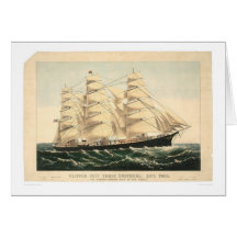 Clipper ship "Three Brothers" (0406A) Card