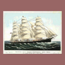 Clipper Ship Three Brothers Poster