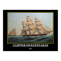 Clipper Sweepstakes 1812 Vintage Poster Print