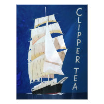 Clipper Tea vintage advertising poster Photo