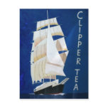 Clipper Tea vintage advertising poster Post Card