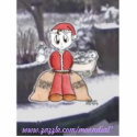 CliptSantaGardenSnow, www.zazzle.com/moondial* photo sculptures by Moondial CliptSantaGardenSnow, www.zazzle.com/moondial* photo sculptures